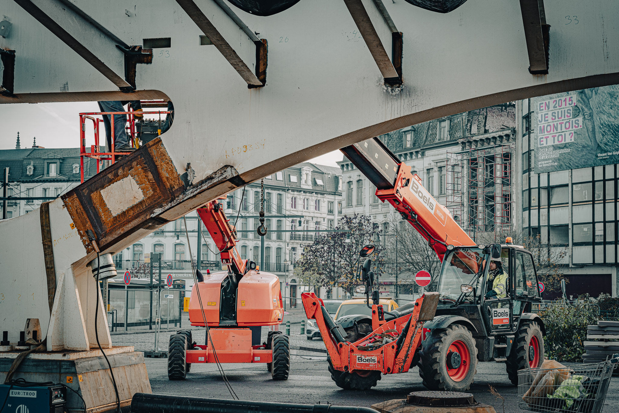 Manitou, Boels, Mons, Industrial photographer, construction photographer, Manitou, Cherry picker, zdjęcia dla firm