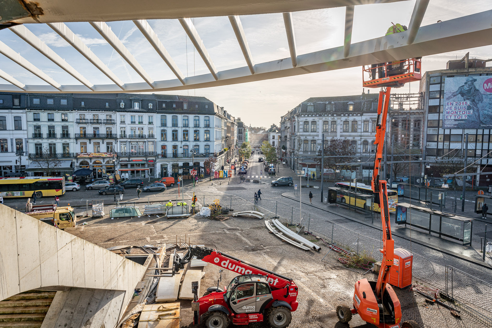 MONS, Belgium, Industrial photographer, construction photographer, gare du mons, boels