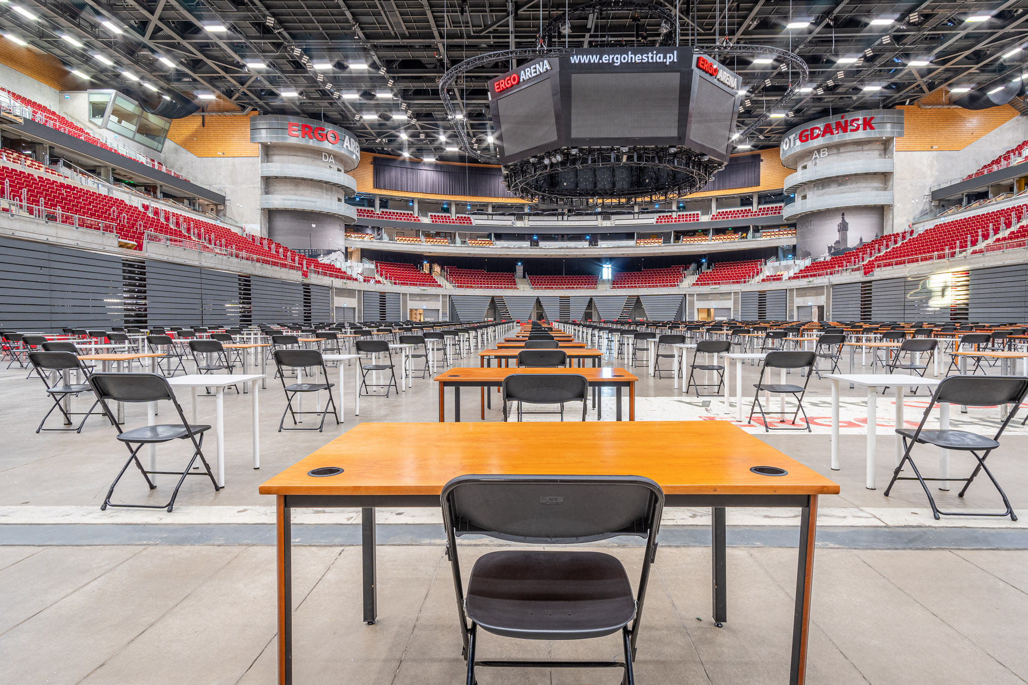 ERGO ARENA, fotografia wnętrz, fotograf architektury, zdjęcia dla firm, fotografia przemysłowa, Michał Sadecki, zdjęcia wnętrz